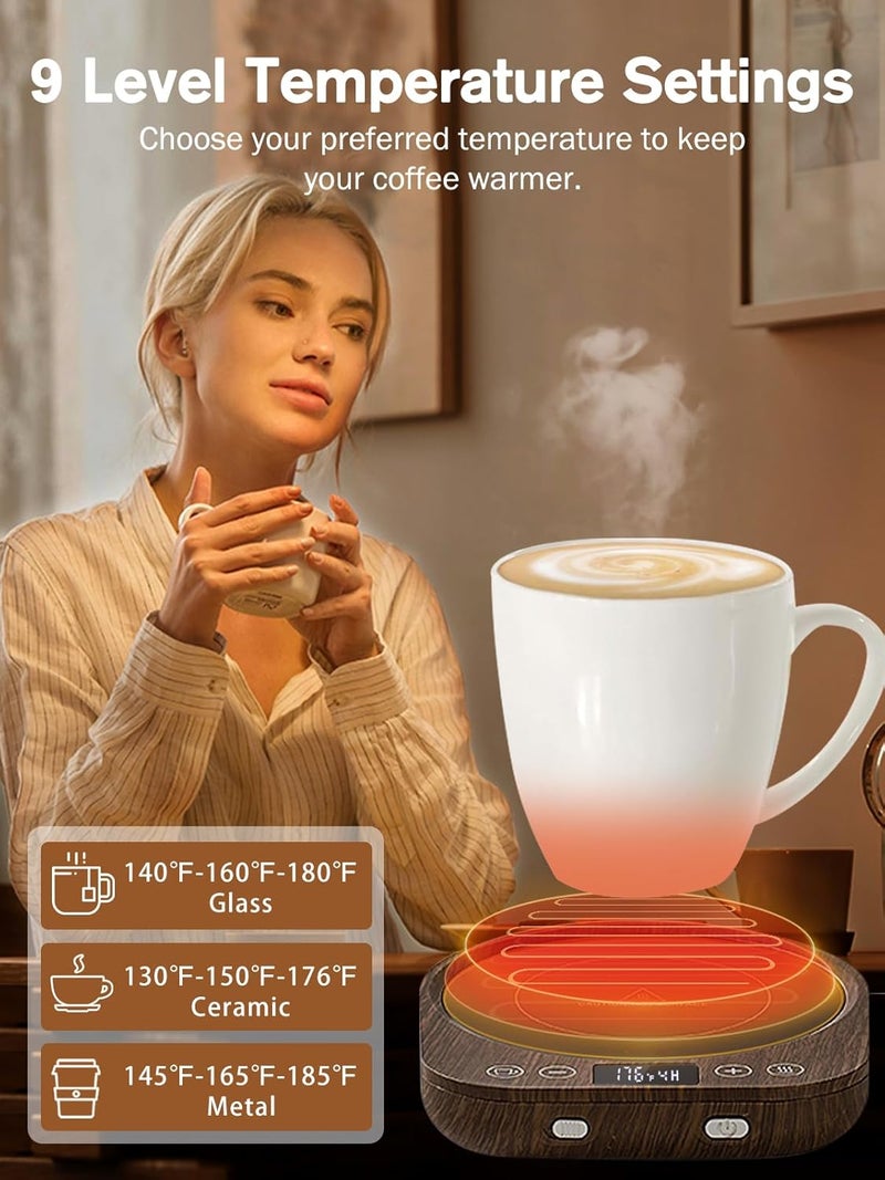 PUSEE Candle Mug Warmer Electric,Auto On/Off Gravity-Induction Coffee Mug Warmer with 9 Temp Settings,1-9 Timer Candle Melter Warmer Beverage Coffee Warmer Practical Portable Warmer for Home & Office - Image 2